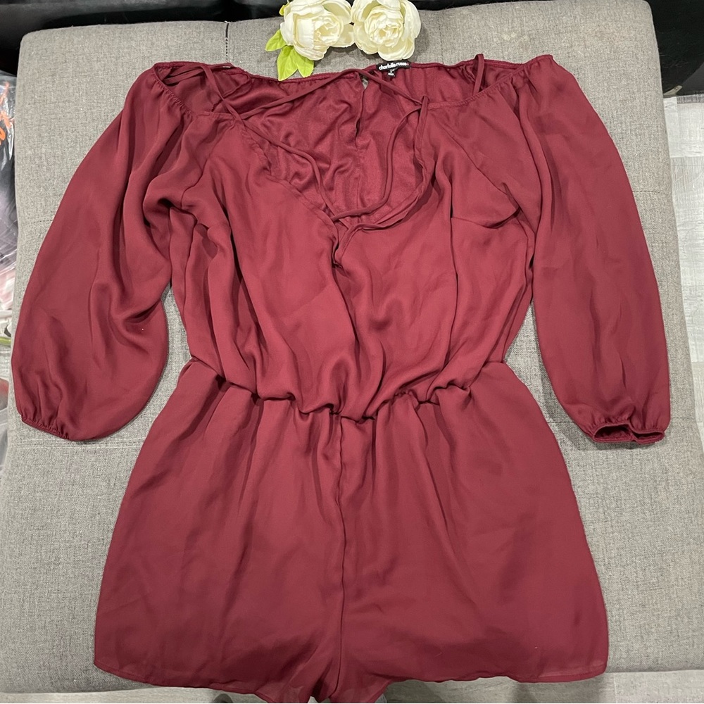 Burgundy romper